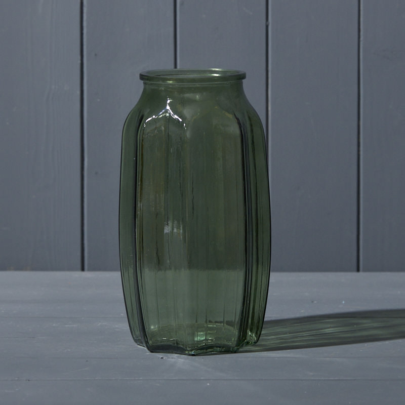 Vintage Green Glass Vase (22cm) detail page
